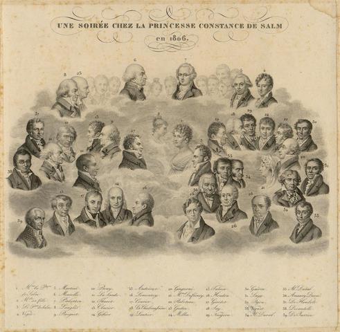 Une Soirée chez la Princesse Constance de Salm en 1806 (Archiv Schloss Dyck).